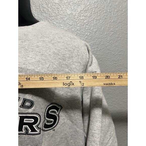 VTG 90s Oakland Raiders Logo Athletic Size L Crewneck Sweater Faded NFL - Picture 3 of 9